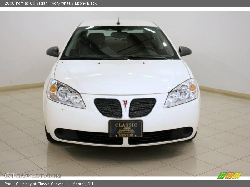Ivory White / Ebony Black 2008 Pontiac G6 Sedan