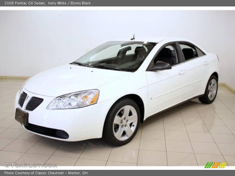 Ivory White / Ebony Black 2008 Pontiac G6 Sedan