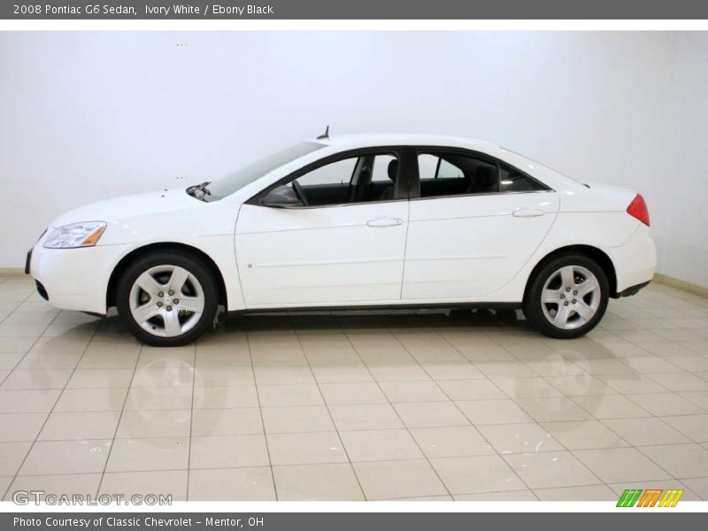 Ivory White / Ebony Black 2008 Pontiac G6 Sedan