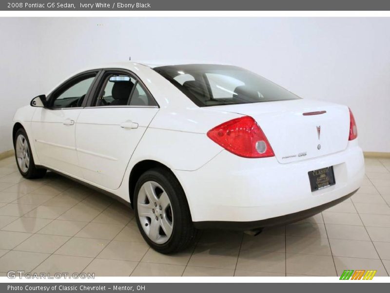 Ivory White / Ebony Black 2008 Pontiac G6 Sedan