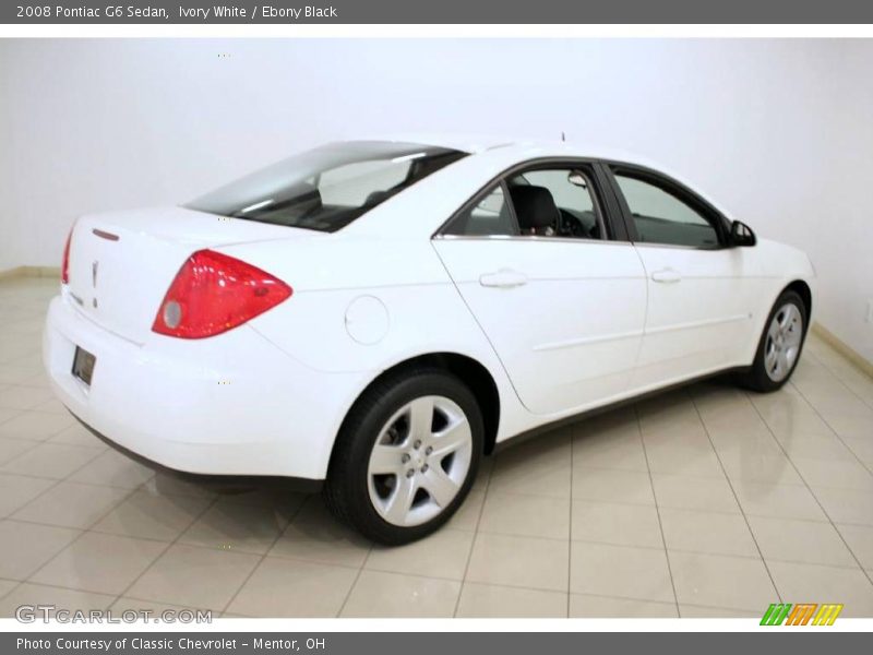 Ivory White / Ebony Black 2008 Pontiac G6 Sedan