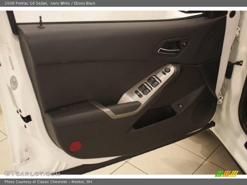 Ivory White / Ebony Black 2008 Pontiac G6 Sedan