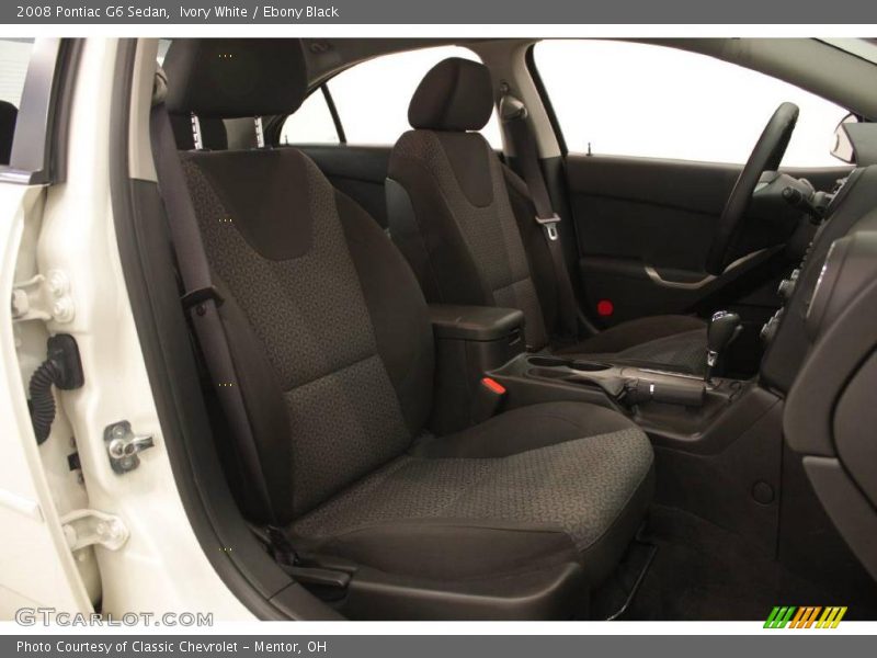 Ivory White / Ebony Black 2008 Pontiac G6 Sedan