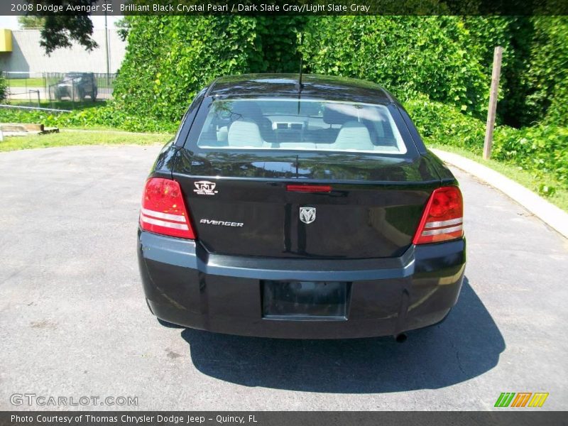 Brilliant Black Crystal Pearl / Dark Slate Gray/Light Slate Gray 2008 Dodge Avenger SE