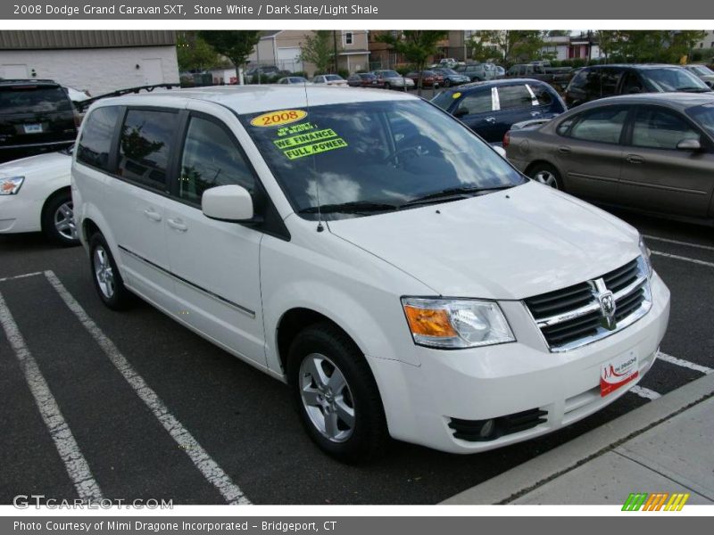 Stone White / Dark Slate/Light Shale 2008 Dodge Grand Caravan SXT
