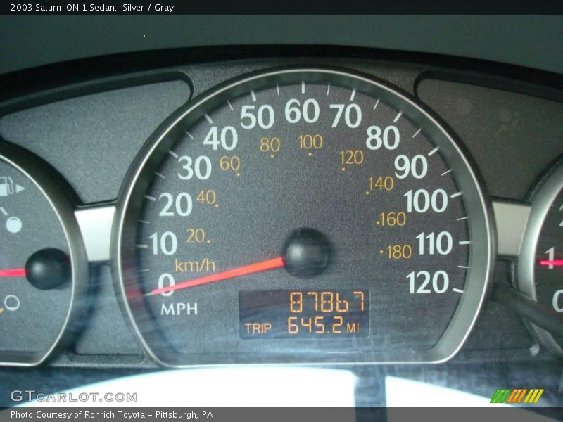 Silver / Gray 2003 Saturn ION 1 Sedan