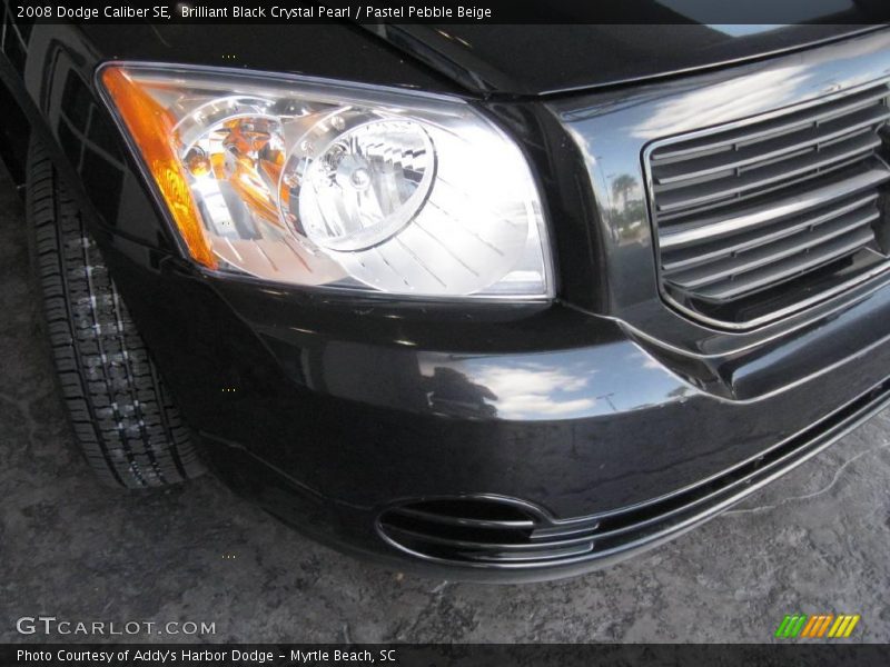 Brilliant Black Crystal Pearl / Pastel Pebble Beige 2008 Dodge Caliber SE