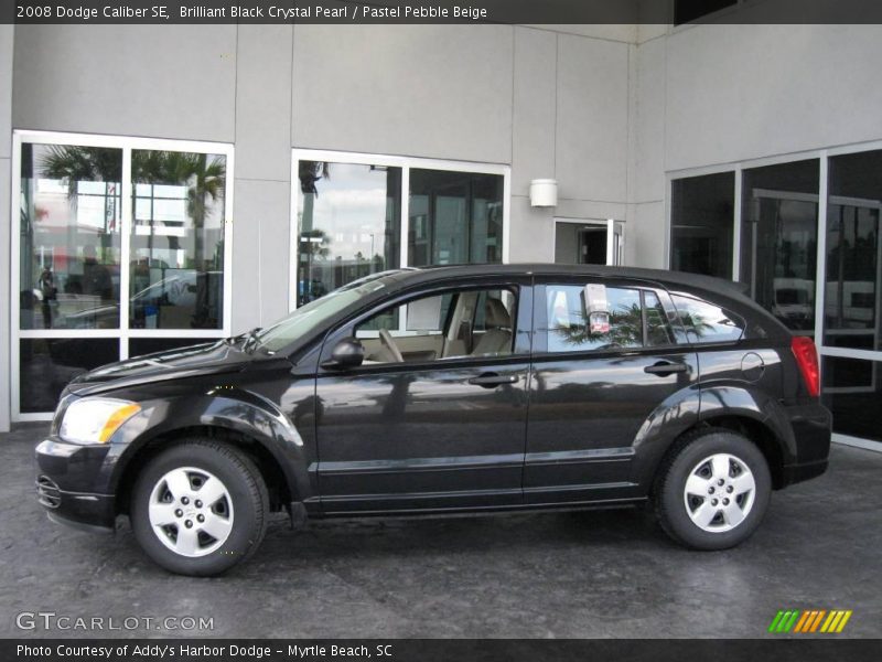 Brilliant Black Crystal Pearl / Pastel Pebble Beige 2008 Dodge Caliber SE