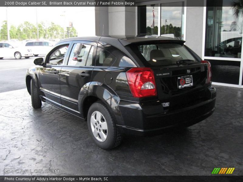 Brilliant Black Crystal Pearl / Pastel Pebble Beige 2008 Dodge Caliber SE