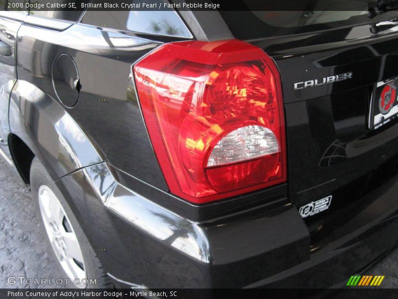 Brilliant Black Crystal Pearl / Pastel Pebble Beige 2008 Dodge Caliber SE