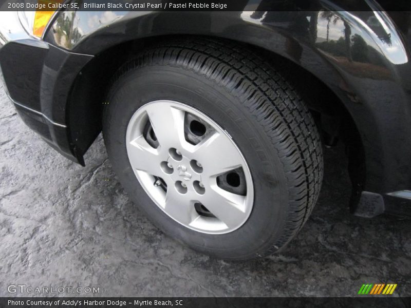 Brilliant Black Crystal Pearl / Pastel Pebble Beige 2008 Dodge Caliber SE