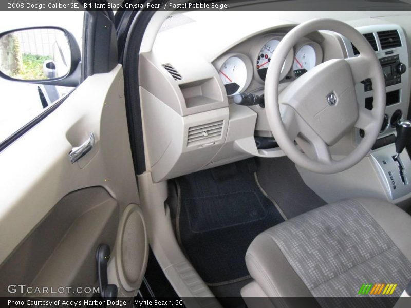 Brilliant Black Crystal Pearl / Pastel Pebble Beige 2008 Dodge Caliber SE
