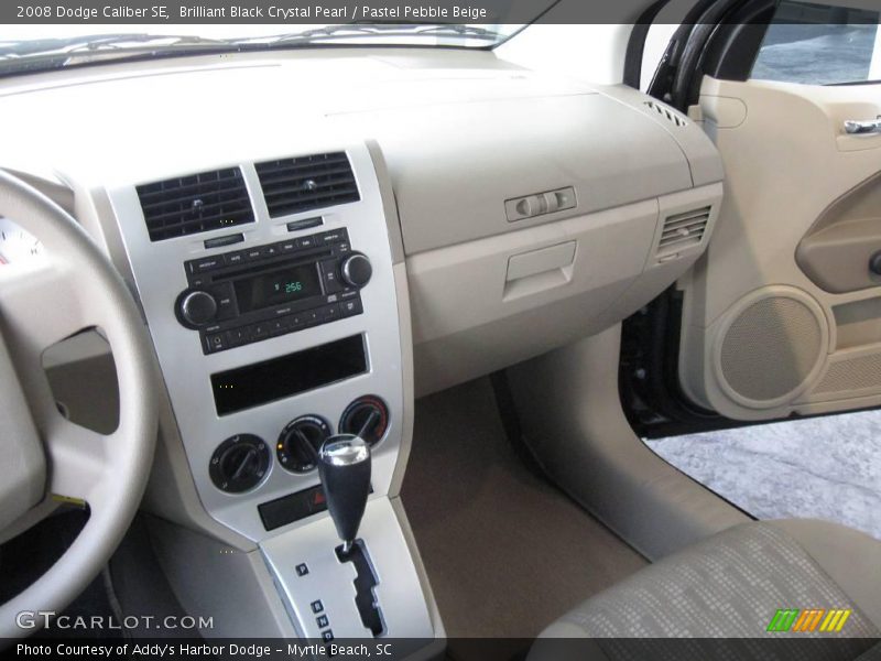 Brilliant Black Crystal Pearl / Pastel Pebble Beige 2008 Dodge Caliber SE