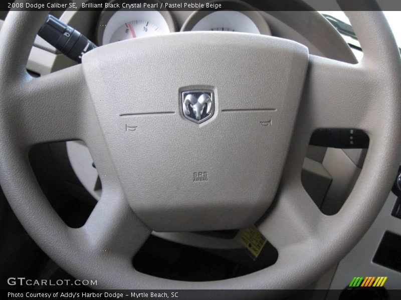 Brilliant Black Crystal Pearl / Pastel Pebble Beige 2008 Dodge Caliber SE