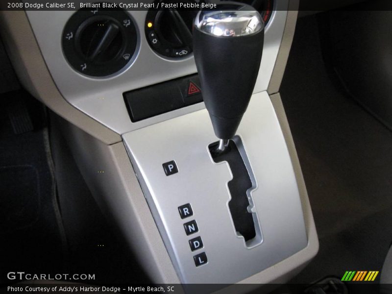 Brilliant Black Crystal Pearl / Pastel Pebble Beige 2008 Dodge Caliber SE