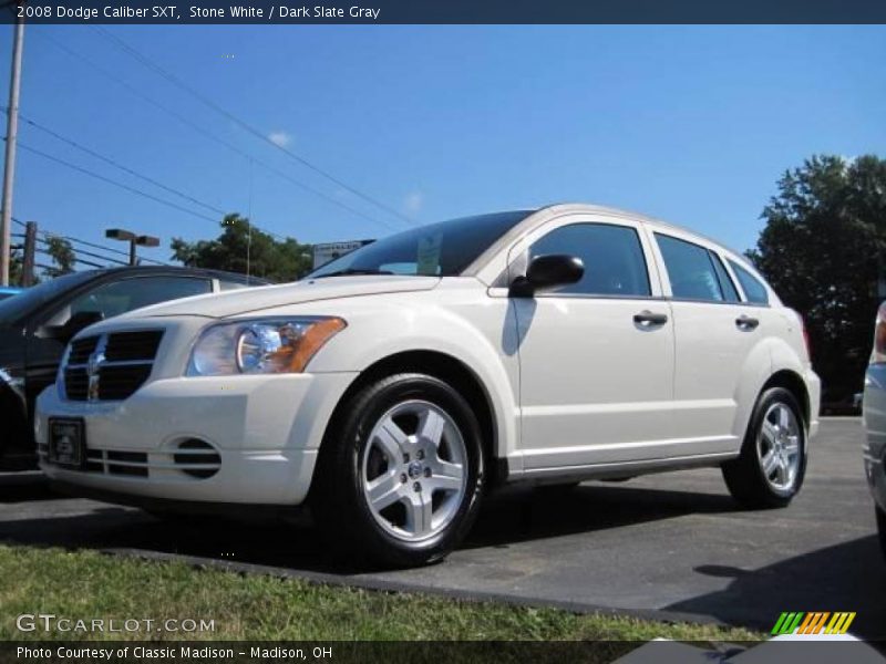 Stone White / Dark Slate Gray 2008 Dodge Caliber SXT