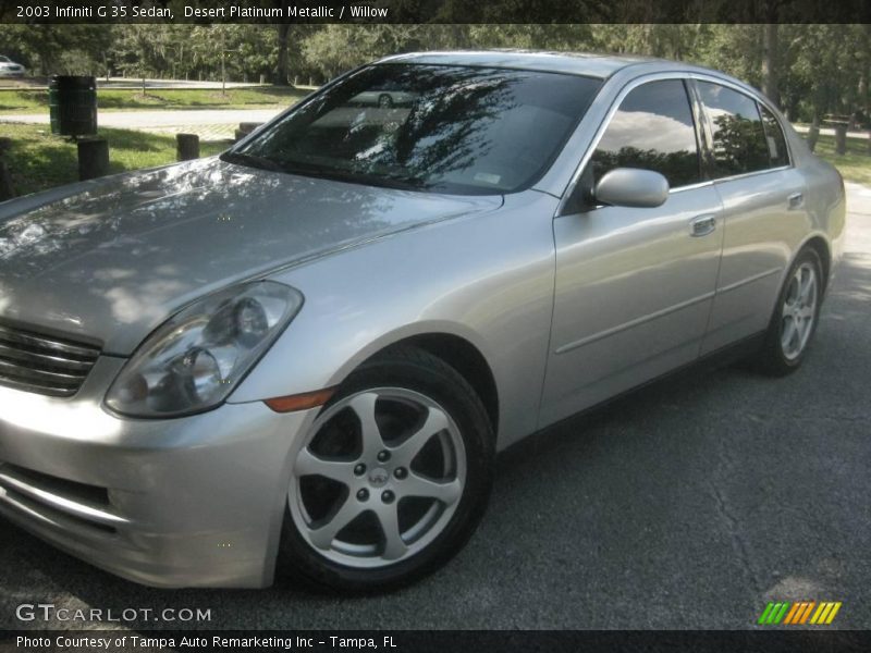 Desert Platinum Metallic / Willow 2003 Infiniti G 35 Sedan