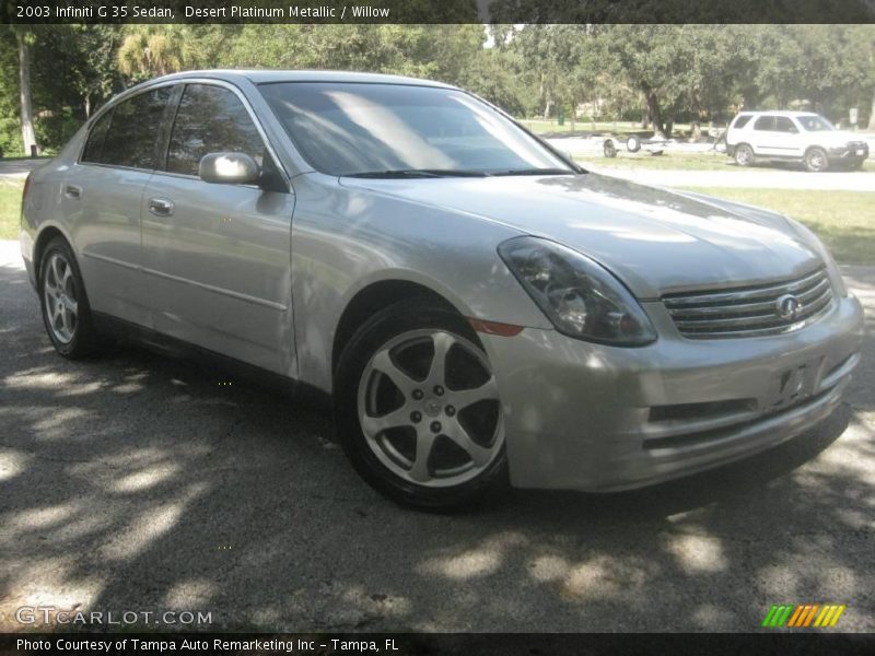 Desert Platinum Metallic / Willow 2003 Infiniti G 35 Sedan