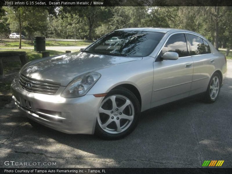 Desert Platinum Metallic / Willow 2003 Infiniti G 35 Sedan