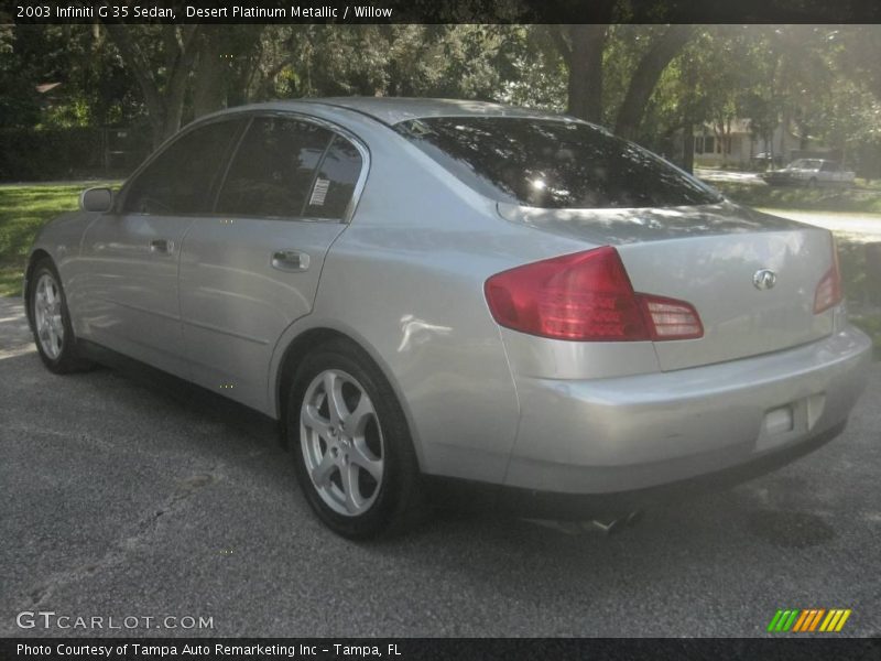 Desert Platinum Metallic / Willow 2003 Infiniti G 35 Sedan