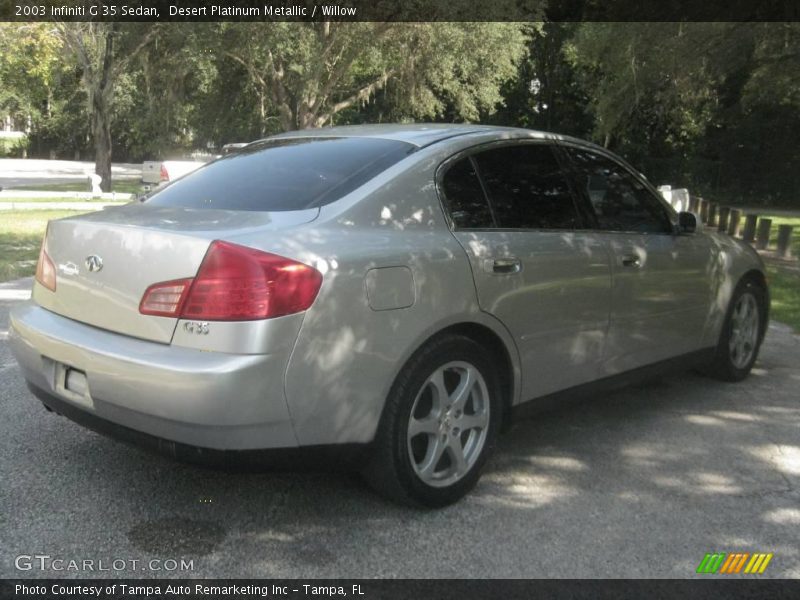 Desert Platinum Metallic / Willow 2003 Infiniti G 35 Sedan