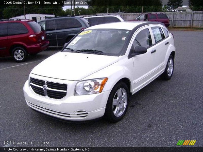 Stone White / Dark Slate Gray 2008 Dodge Caliber SXT
