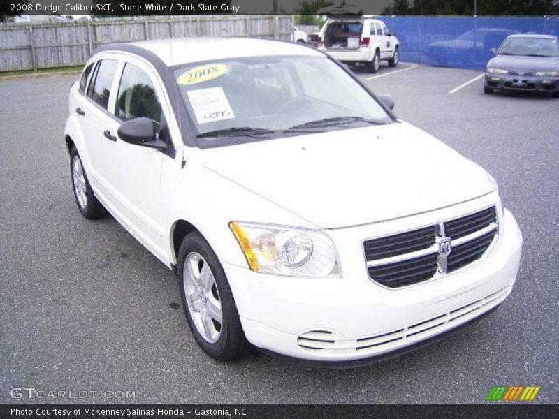 Stone White / Dark Slate Gray 2008 Dodge Caliber SXT