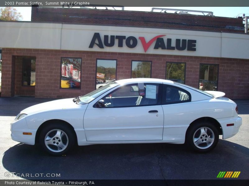 Summit White / Graphite 2003 Pontiac Sunfire