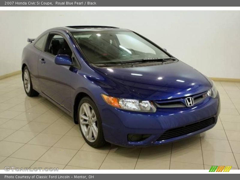 Royal Blue Pearl / Black 2007 Honda Civic Si Coupe