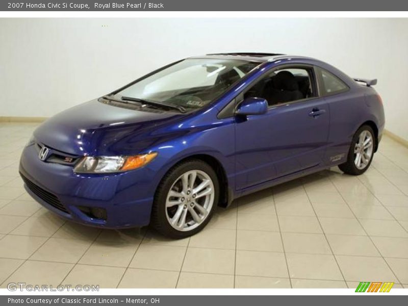Royal Blue Pearl / Black 2007 Honda Civic Si Coupe