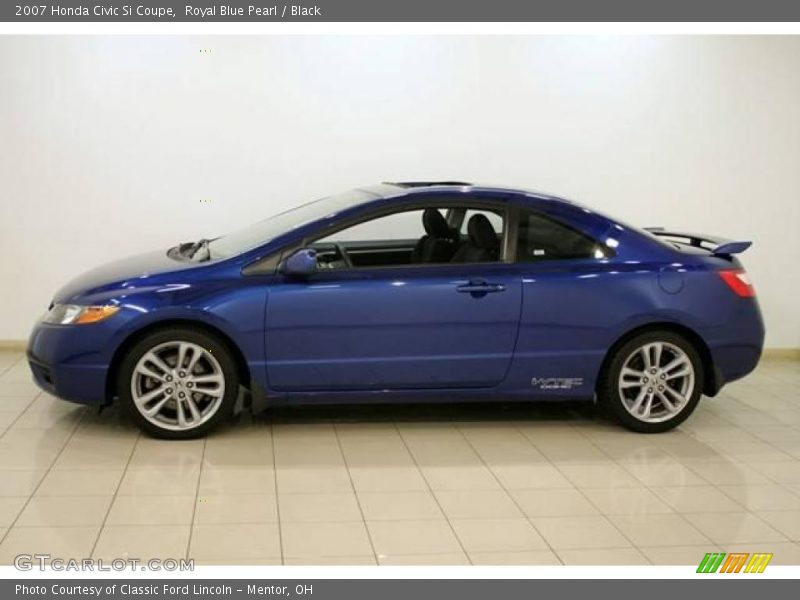 Royal Blue Pearl / Black 2007 Honda Civic Si Coupe