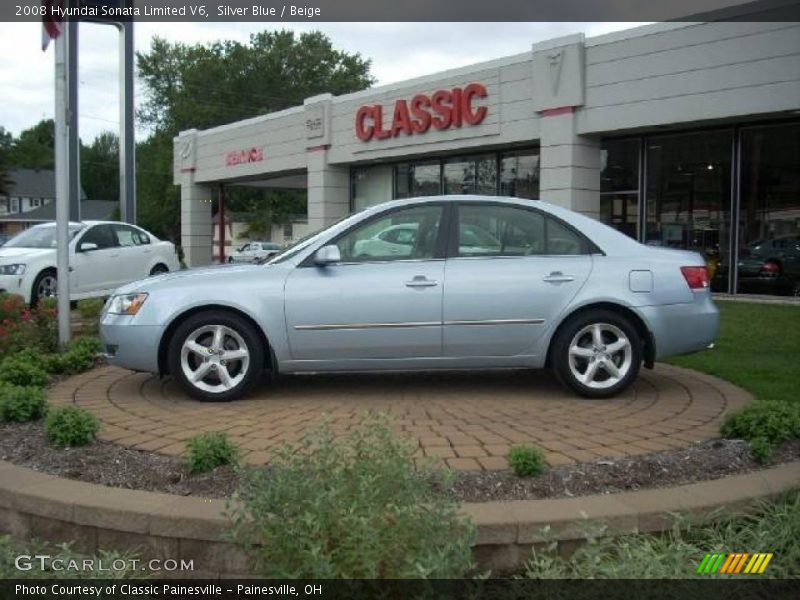 Silver Blue / Beige 2008 Hyundai Sonata Limited V6