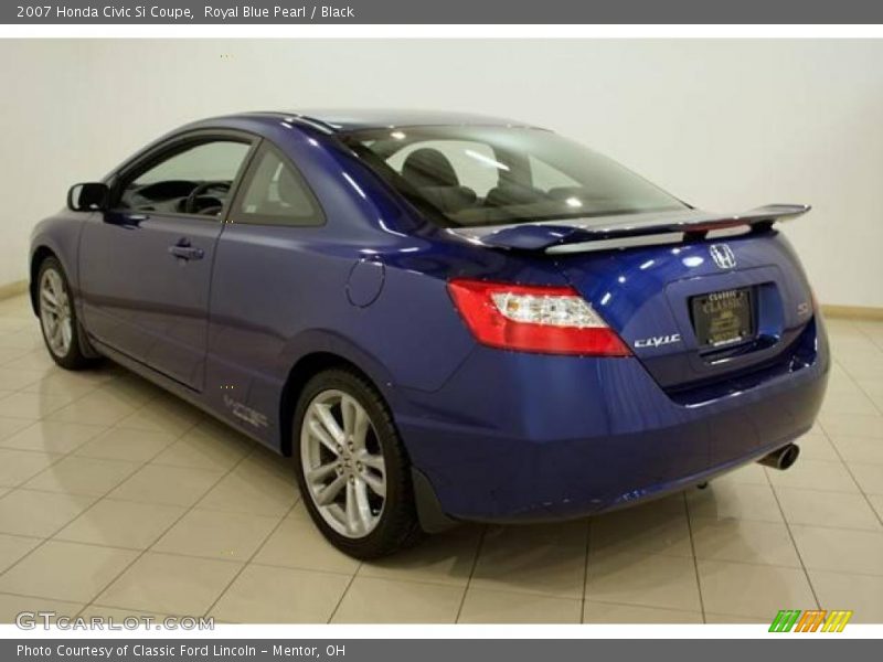 Royal Blue Pearl / Black 2007 Honda Civic Si Coupe