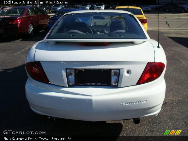 Summit White / Graphite 2003 Pontiac Sunfire