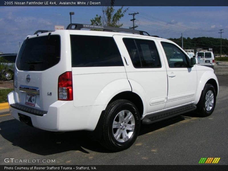 Avalanche White / Desert 2005 Nissan Pathfinder LE 4x4