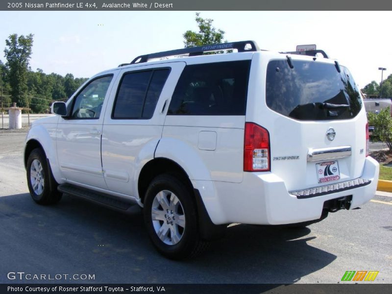 Avalanche White / Desert 2005 Nissan Pathfinder LE 4x4