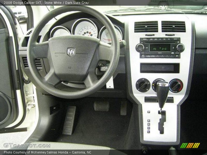Stone White / Dark Slate Gray 2008 Dodge Caliber SXT