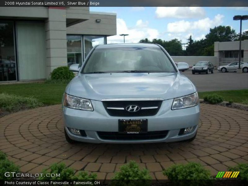 Silver Blue / Beige 2008 Hyundai Sonata Limited V6