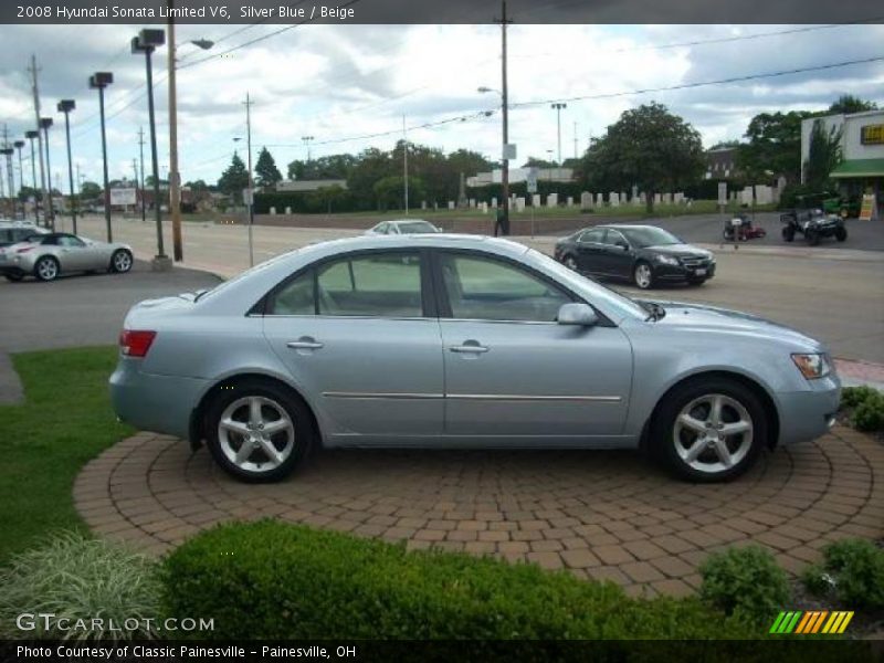 Silver Blue / Beige 2008 Hyundai Sonata Limited V6