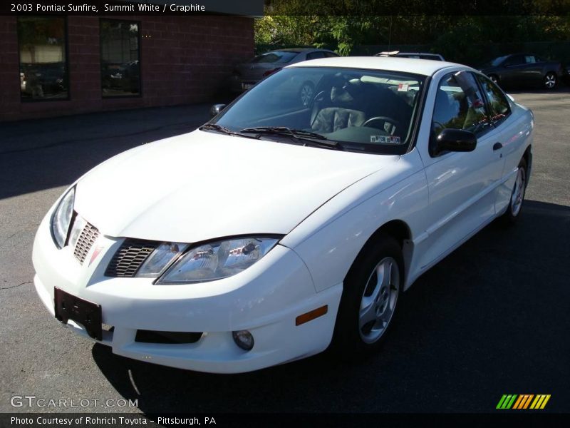 Summit White / Graphite 2003 Pontiac Sunfire