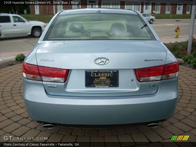Silver Blue / Beige 2008 Hyundai Sonata Limited V6