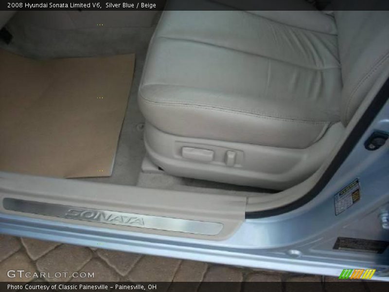 Silver Blue / Beige 2008 Hyundai Sonata Limited V6