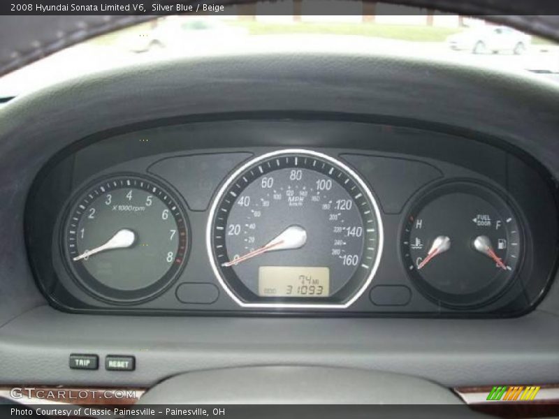 Silver Blue / Beige 2008 Hyundai Sonata Limited V6
