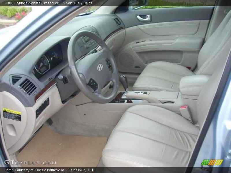Silver Blue / Beige 2008 Hyundai Sonata Limited V6