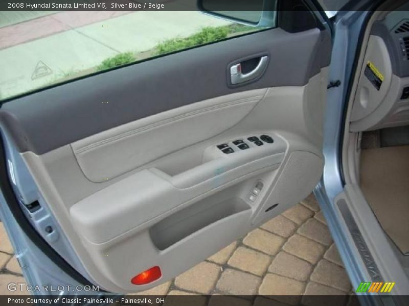 Silver Blue / Beige 2008 Hyundai Sonata Limited V6