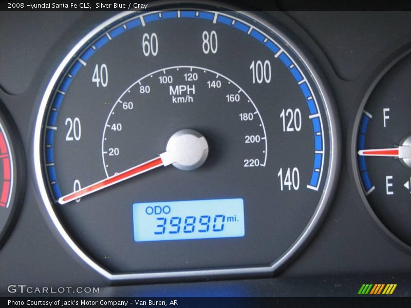 Silver Blue / Gray 2008 Hyundai Santa Fe GLS