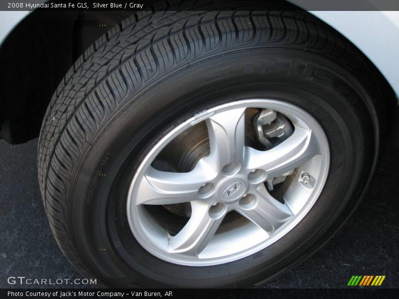 Silver Blue / Gray 2008 Hyundai Santa Fe GLS