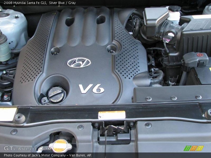 Silver Blue / Gray 2008 Hyundai Santa Fe GLS