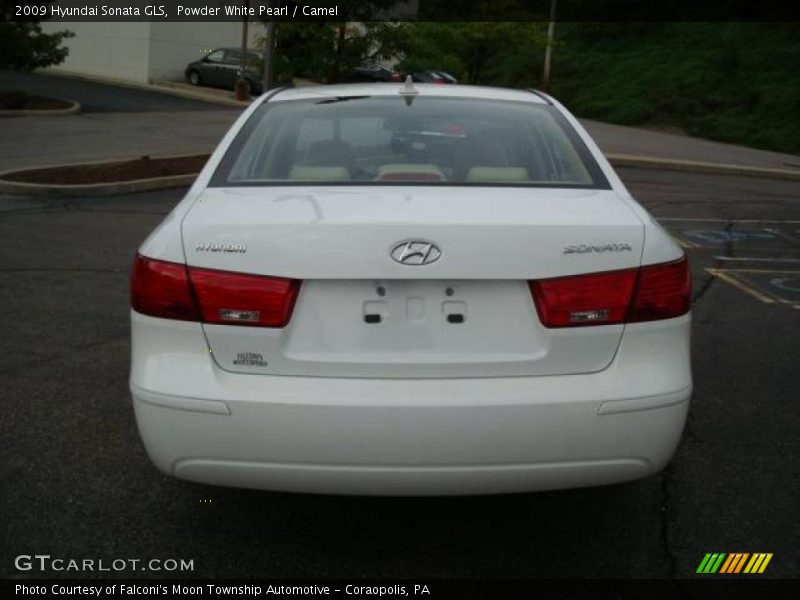 Powder White Pearl / Camel 2009 Hyundai Sonata GLS