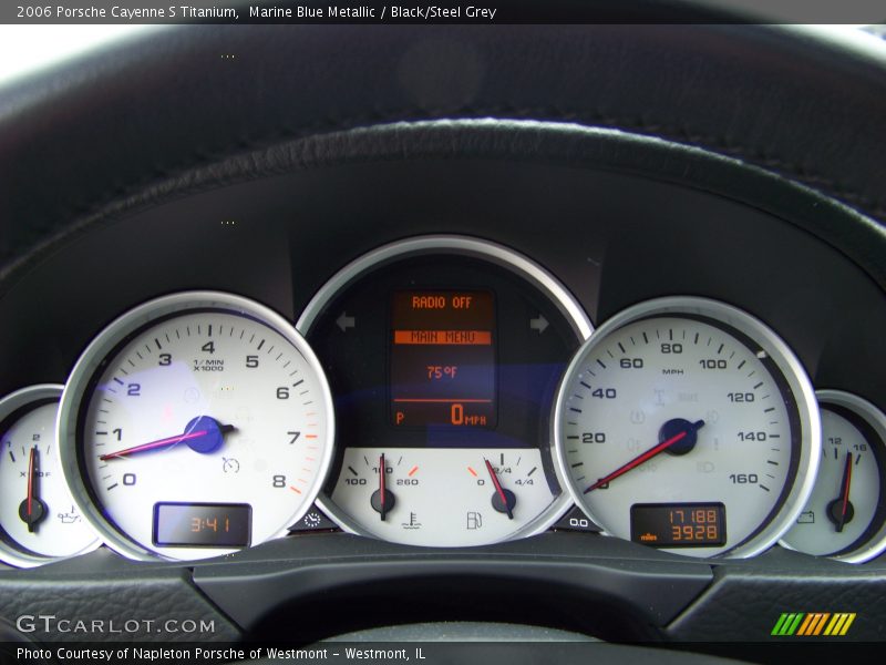 Marine Blue Metallic / Black/Steel Grey 2006 Porsche Cayenne S Titanium